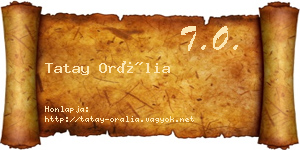 Tatay Orália névjegykártya
